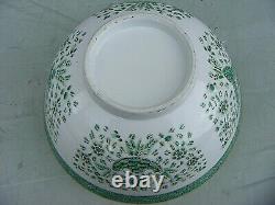 Chinese Famille Vert Large Footed Bowl