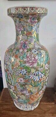 Chinese Gold Millefleur Large Vase 18