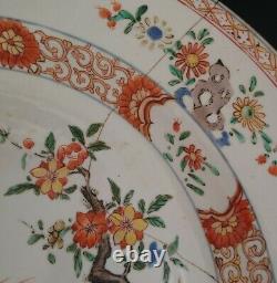 Chinese Kangxi Charger Large Plate 14 inch 18C Antique Unmarked 36cm wide