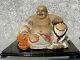 Chinese Laughing Buddha Shiwan Crackle Glaze Large