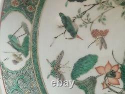 Chinese Very Large Plate Dish Famille Verte Family Green Guangxu Period Mark