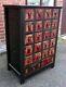 Chinese Antique Lacquered Wood Chemists Apothecarys Chest Of 22 Drawers Large