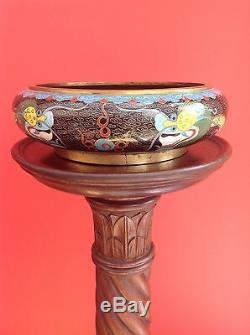 Chinese cloisonne dragon Large bowl in beautiful condition 19th century. Antique