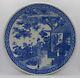 Chinese Export Blue & White Vintage Victorian Oriental Antique Large Plate