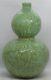 Chinese Green Celadon Glaze Vintage Victorian Oriental Antique Large Gourd Vase
