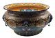 Early Chinese Cloisonne Enamel Large Bowl Foo Dog Handles Rare Possibly Ming