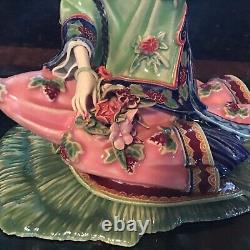 ESTATE Large Antique Chinese Porcelain Geisha Figurine Marked