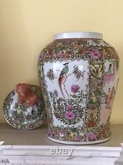 Early 20th Century Large Famille Rose Temple Jar