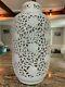 Exceptional Large Chinese Pierced Blanc De Chine Covered Jar Drilled For Lamp