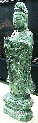 FINAL SALE LARGE JADE STANDING KWANYIN / Guanyin (LH12)-Rare & Unique