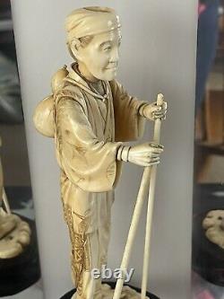 Fabulous Large 19th Century Carved Chinese Oriental Male Figurine