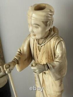 Fabulous Large 19th Century Carved Chinese Oriental Male Figurine