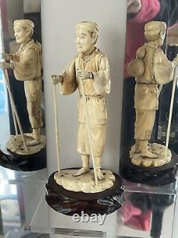 Fabulous Large 19th Century Carved Chinese Oriental Male Figurine