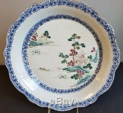 Fine Large Chinese Decorated Porcelain Charger 18th Century