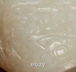 Fine Large Chinese White Jade Snuff Bottle, 3 high