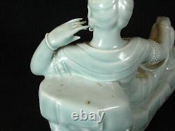 Fine Rare Large Antique Chinese Porcelain Quan Kwan Yin Laying Figurine