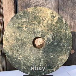 Important Ancient Chinese Large 14.75 Round Jade Bi Disc, 2000 BCE