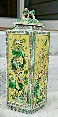 Kangxi Marked Famille-Verte Large Chinese Porcelain Vase, 51cm