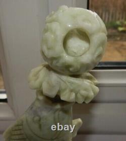 LARGE ANTIQUE CHINESE JADE Or AGATE FIGURE. 19TH CENTURY QING DYNASTY