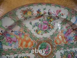LARGE Antique Early 19th C Chinese Rose Medallion Well & Tree platter 19 Mint