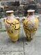 Large Vases Pair Antique Chinese / Japanese 19th Large 40 Cm Elephant Handles