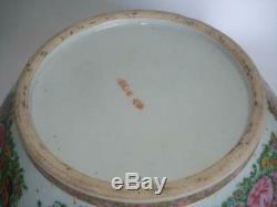 Large 14.5 Antique Chinese Export Porcelain Punch Bowl Famille Rose 1890