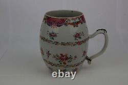 Large(17cm) Antique Chinese Export Famille Rose Porcelain Barrel Mug