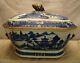 Large 18th Century Antique Chinese Export Octagonal Nanking Covered Tureen