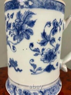 Large 18th Century Chinese Export Porcelain Tankard