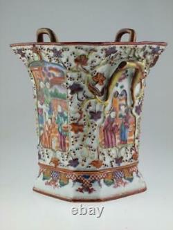 Large 18th Century Chinese Mandarin Bough Pot Vase Qianlong 1736-1795