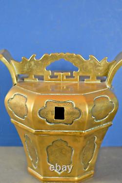 Large (19cm Tall / 1.8kg) Antique 19th Century Chinese Bronze Container, c1880