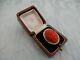 Large 19th Century 9ct Gold Red Carved Coral Chinese Ladies Ring, Estate Lot