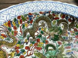 Large 20th Century Chinese Charger featuring Dragons