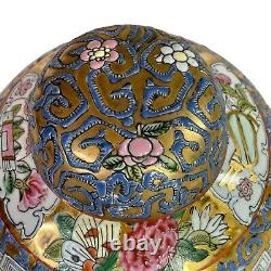 Large 8 Antique Chinese Famille Rose Enameled Handpainted Porcelain Jar/lid