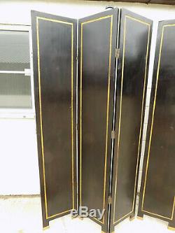 Large, 8'W x 7'H, vintage, six fold, chinese, laquered, room divider, gold, black, screen