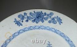 Large Antique 14 Chinese Qianglong Export Porcelain Blue & White Charger Plate