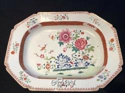 Large Antique 18 C Qianlong Chinese Export Famille Rose Platters 38 CM 15