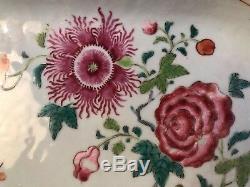 Large Antique 18 C Qianlong Chinese Export Famille Rose Platters 38 CM 15