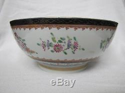 Large Antique 18th C. French Samson Chinese Export Punch Bowl