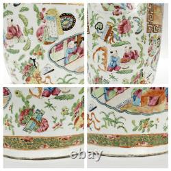 Large Antique 19th Century Chinese Rose Mandarin Porcelain Vase export pc