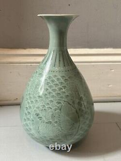 Large? Antique Celadon Cracke Glazed Vase