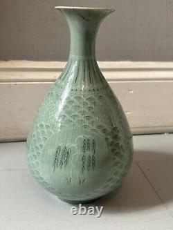 Large? Antique Celadon Cracke Glazed Vase