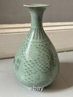 Large? Antique Celadon Cracke Glazed Vase