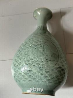 Large? Antique Celadon Cracke Glazed Vase