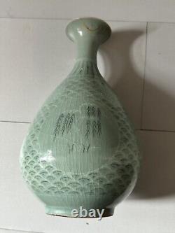 Large? Antique Celadon Cracke Glazed Vase