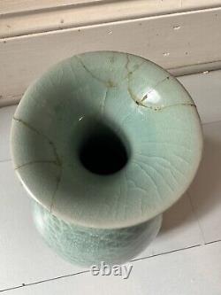 Large? Antique Celadon Cracke Glazed Vase