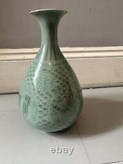 Large? Antique Celadon Cracke Glazed Vase