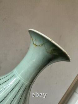 Large? Antique Celadon Cracke Glazed Vase