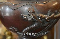 Large Antique Chinese 19th Century Bronze Sectional Jardiniere, c1870