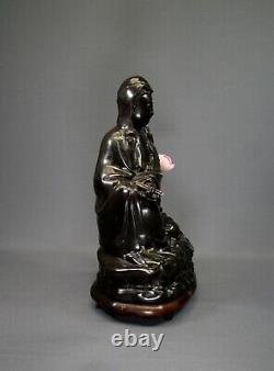 Large Antique Chinese Bronze Guanyin Goddess Of Mercy